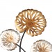 Настенное украшение "Бронзовые листья" металл, 38х76 см